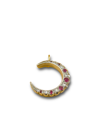 Crescent Moon Robijn diamant