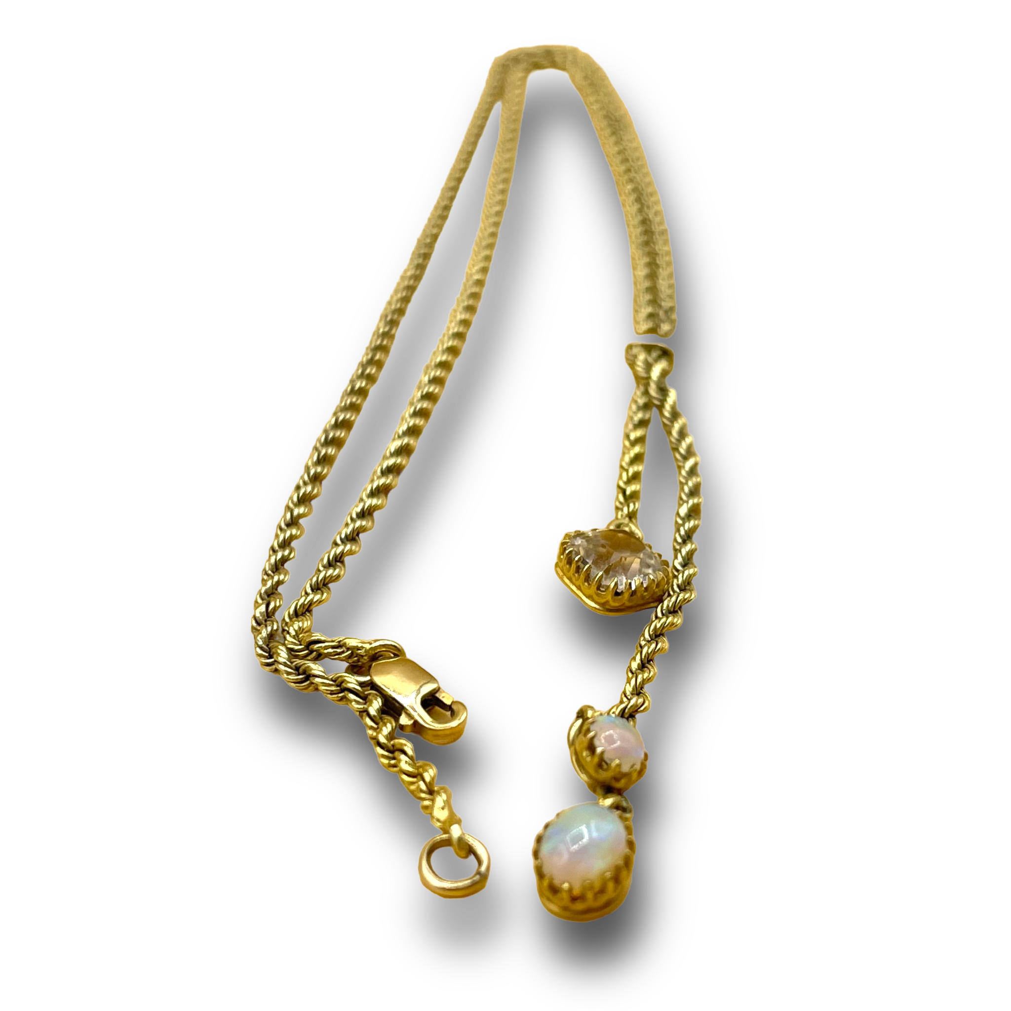 Opaal en Quartz ketting