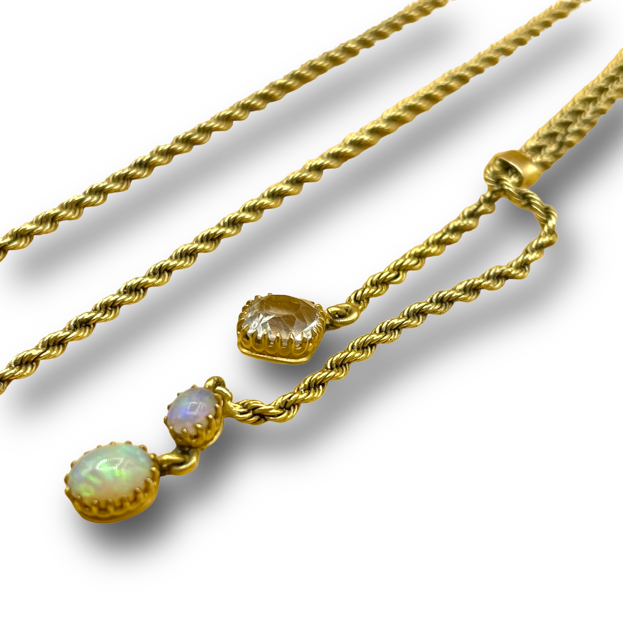 Opaal en Quartz ketting