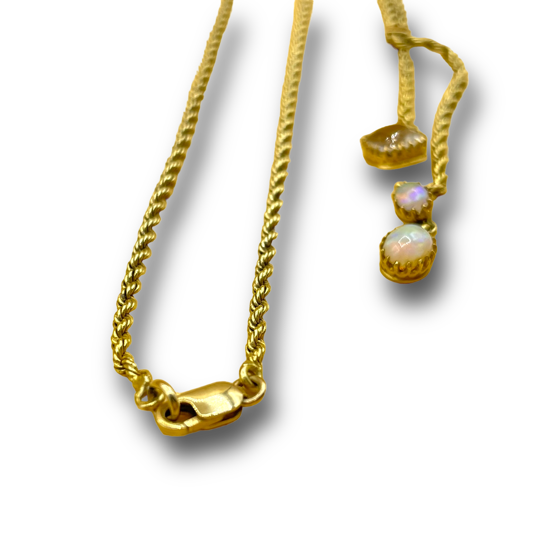 Opaal en Quartz ketting