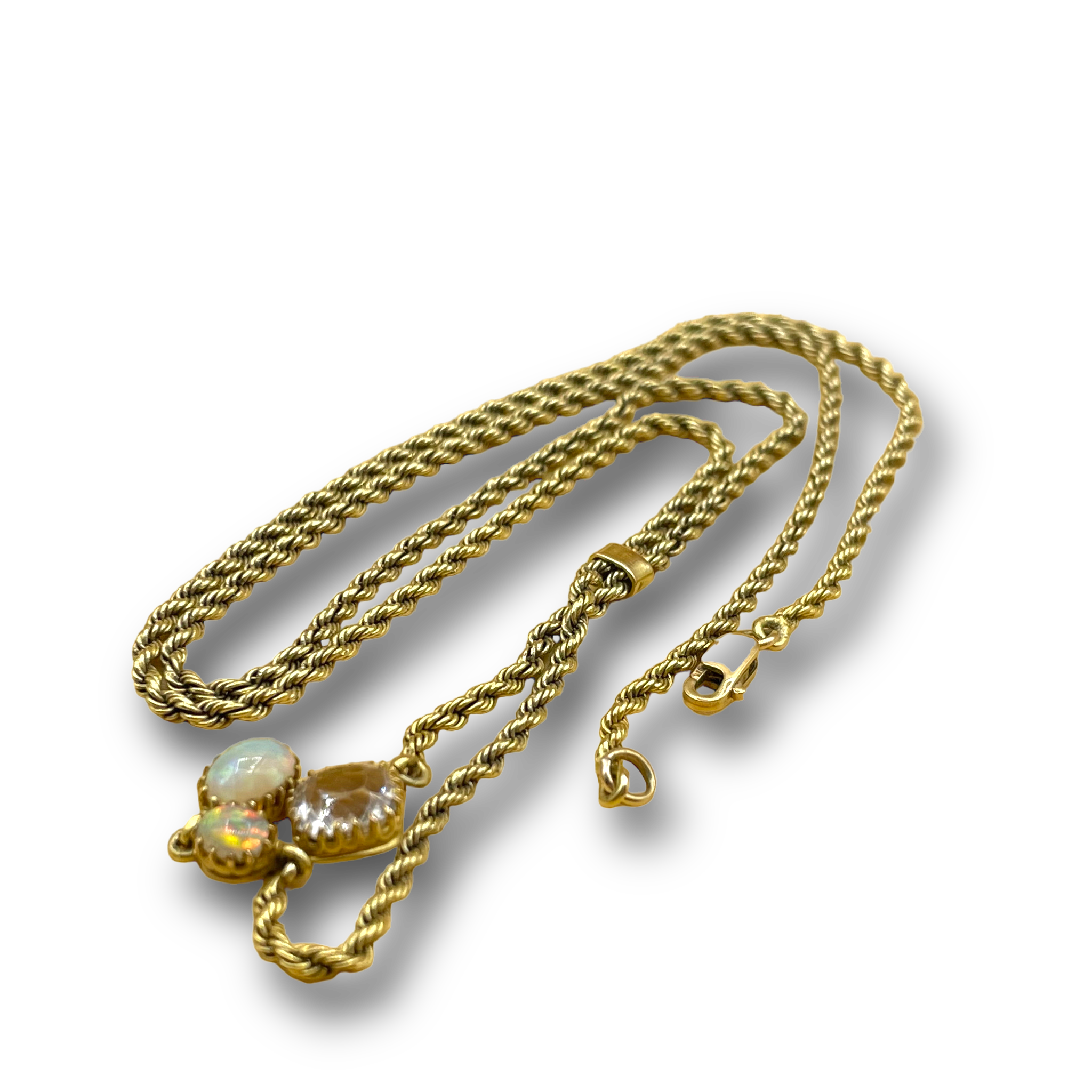 Opaal en Quartz ketting