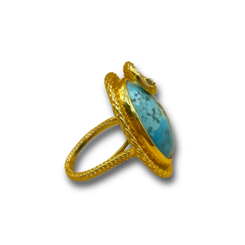 Serpent Turquoise ring