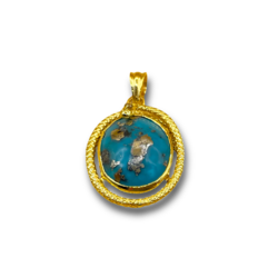 Turquoise serpent pendant