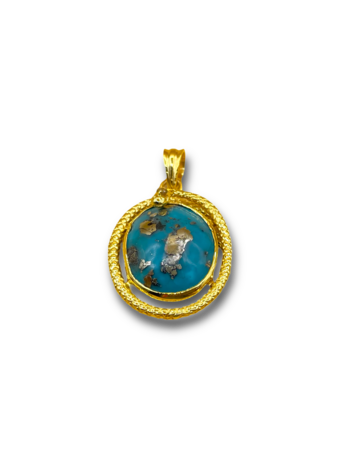 Turquoise serpent pendant
