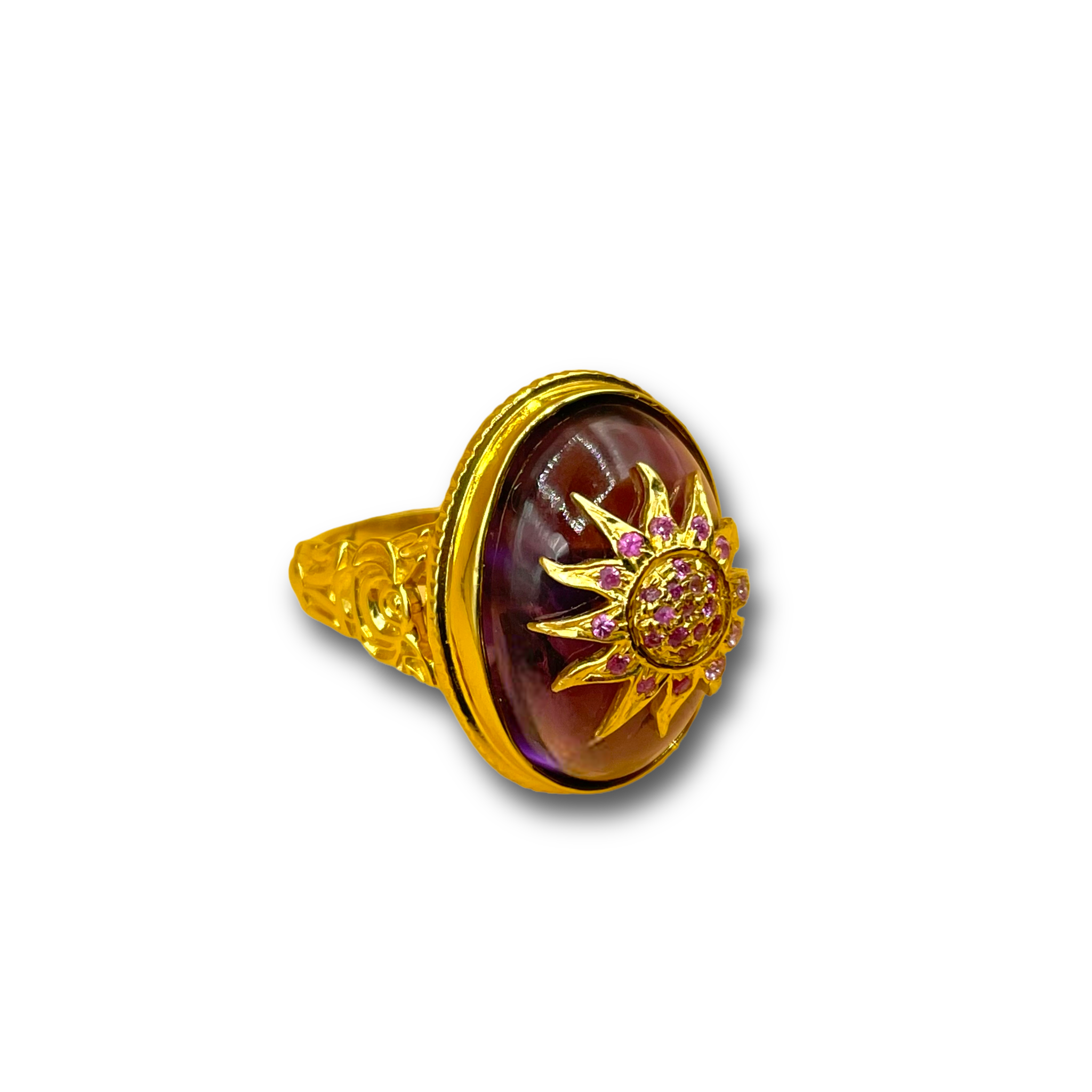 Amethist Sun Ray ring