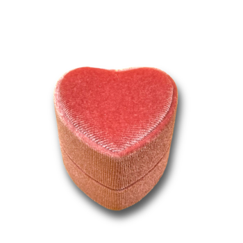 Pink heart ring box