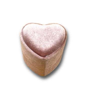 Pink heart ring box