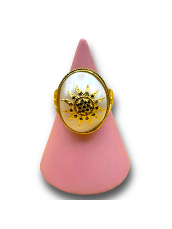 Pearl Sun Ray ring