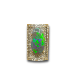 Black opal 1.58ct diamond