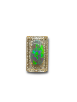 Black opal 1.58ct diamond