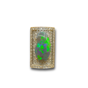 Black opal 1.58ct diamond