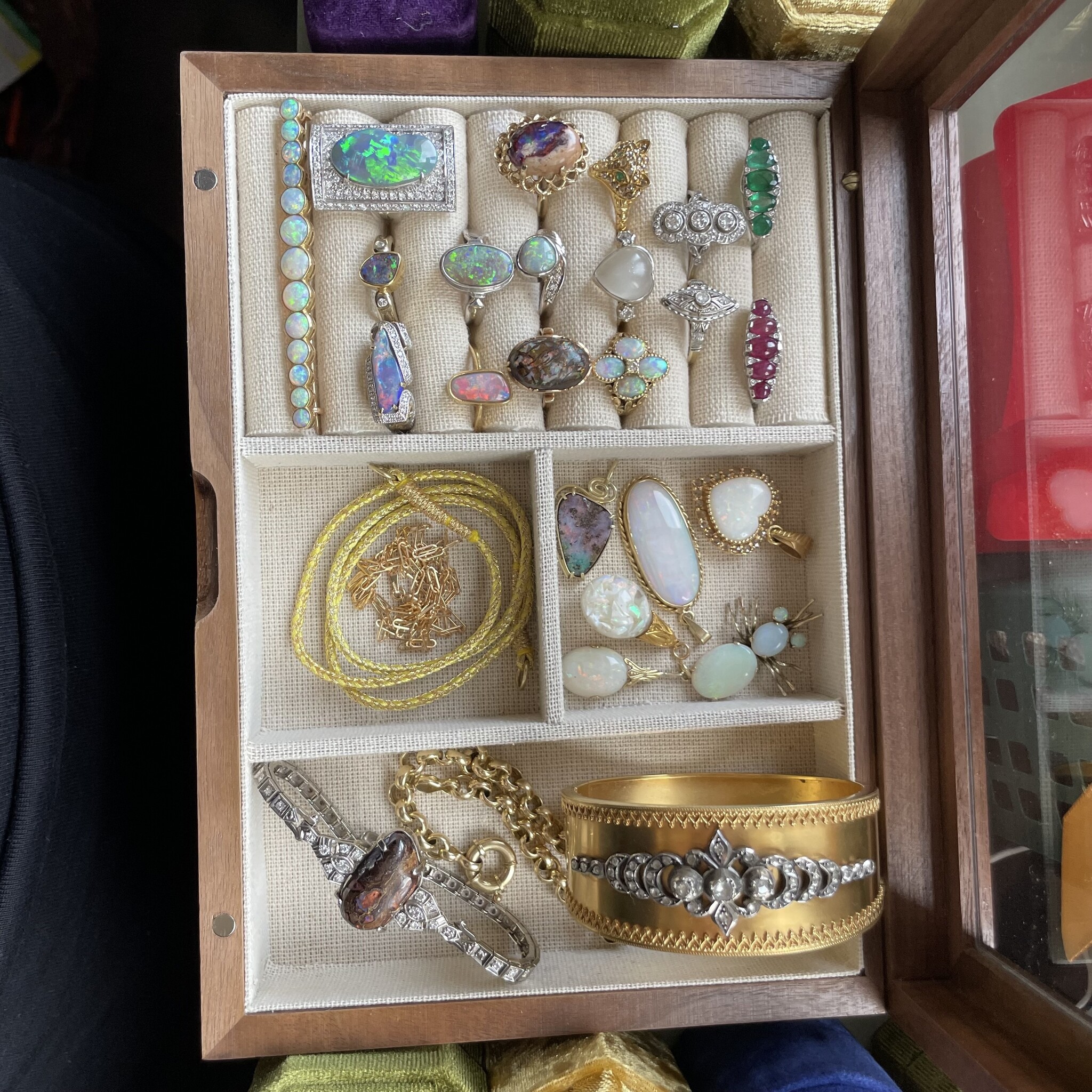 Zwart opaal en Diamant