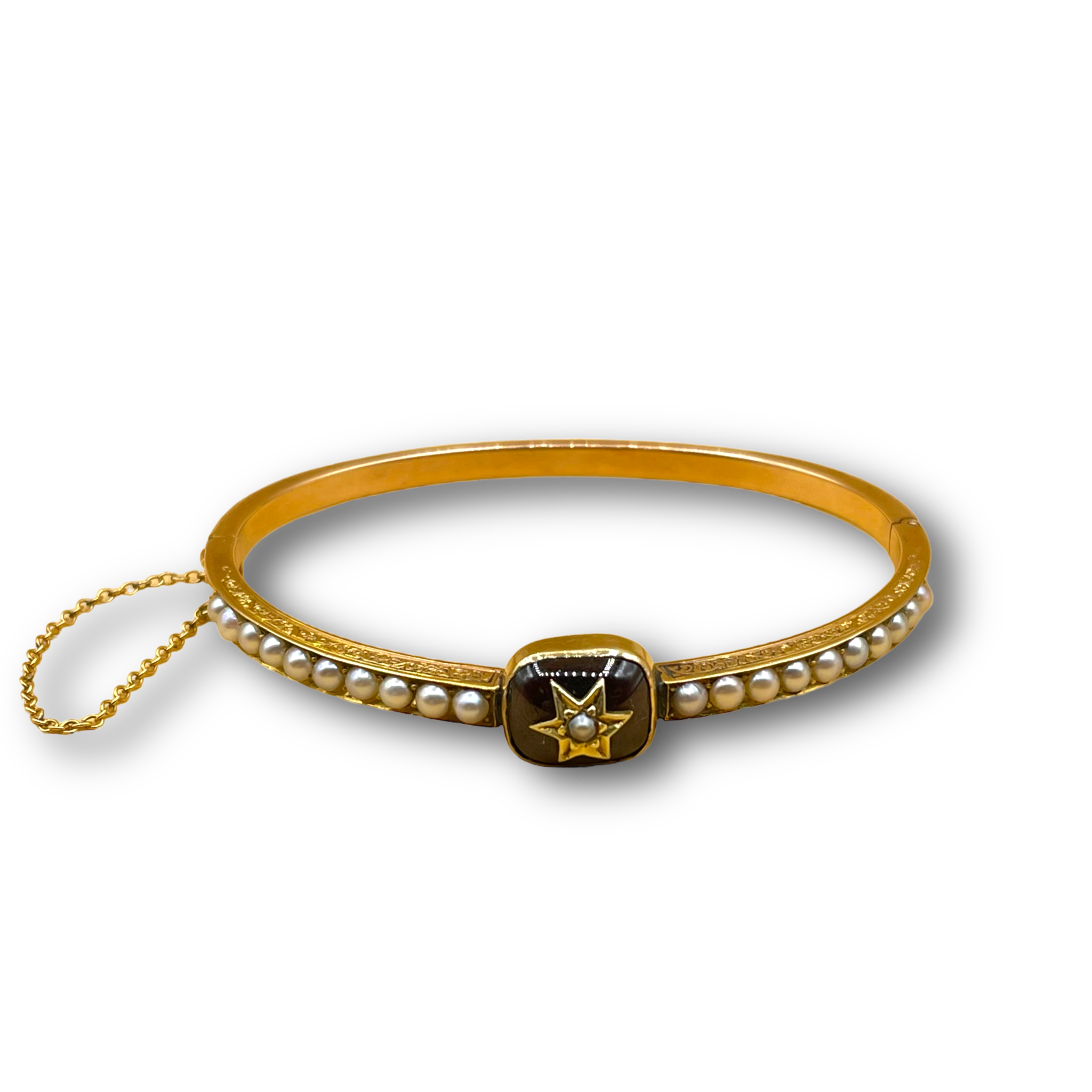 Granaat parel armband