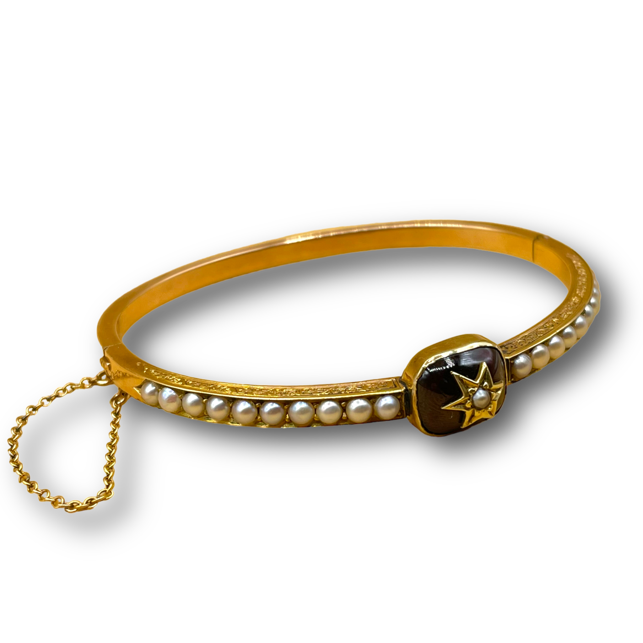 Granaat parel armband