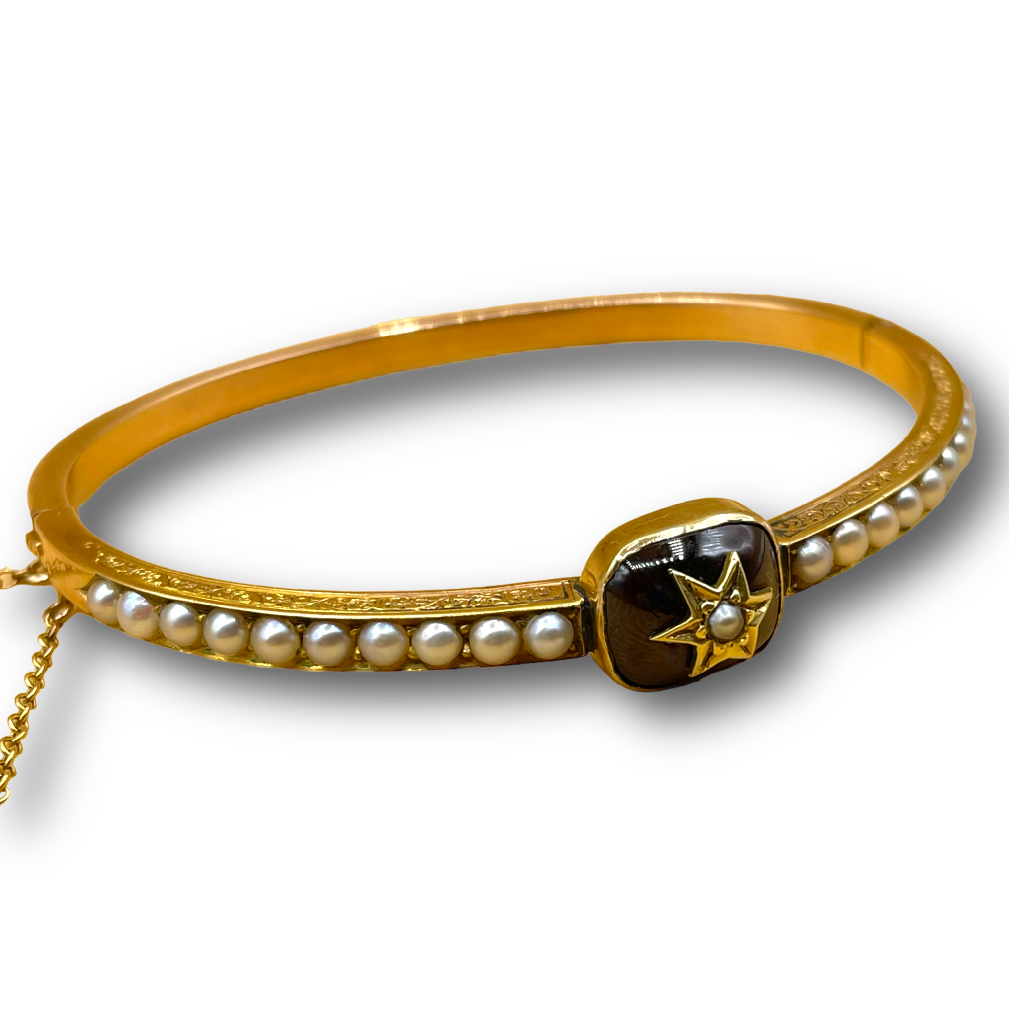 Granaat parel armband