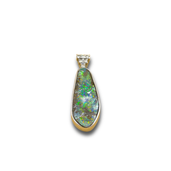 Boulder opal diamond