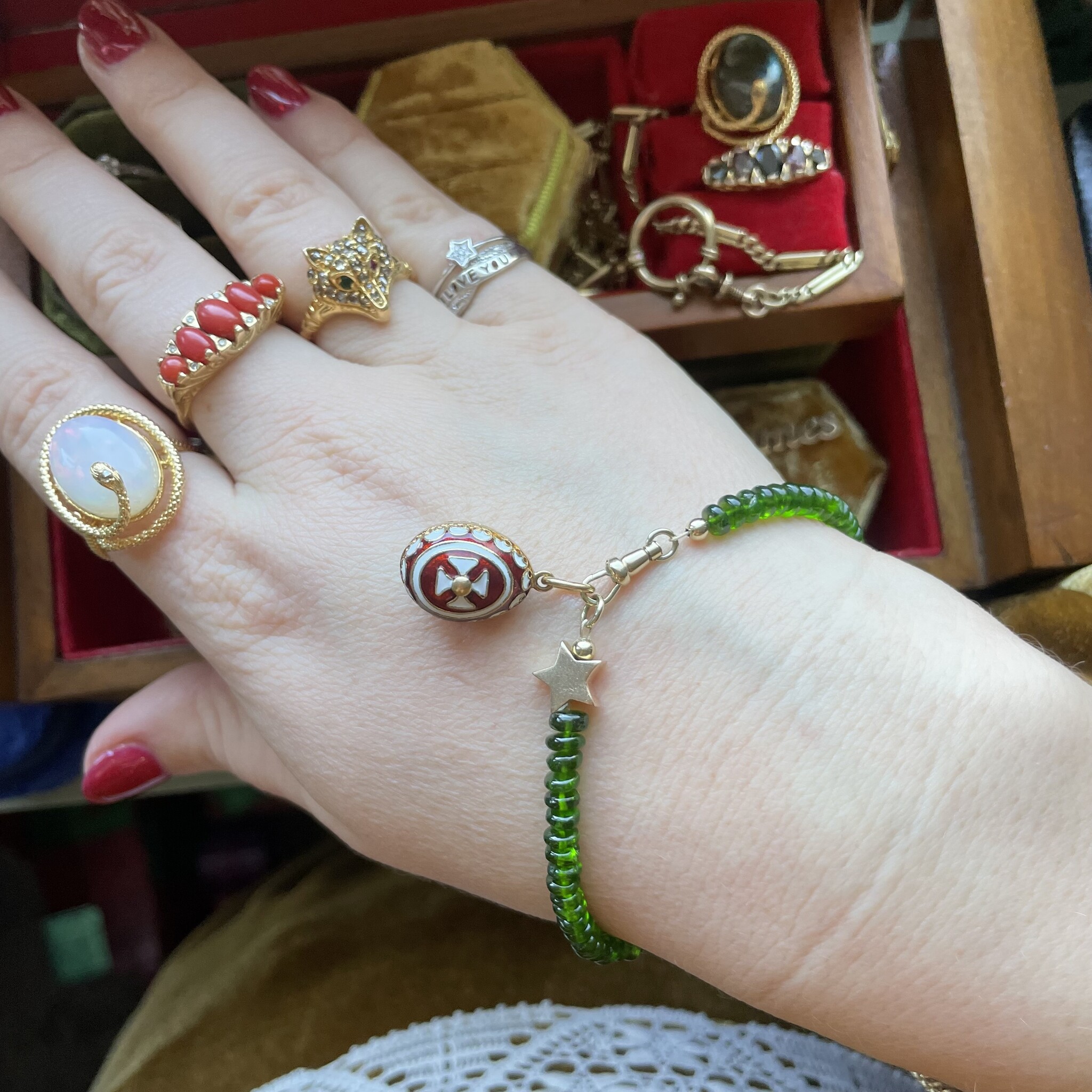 Diopside ster armband