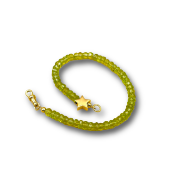 Peridot star bracelet