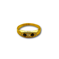 Sapphire  .20ct diamond