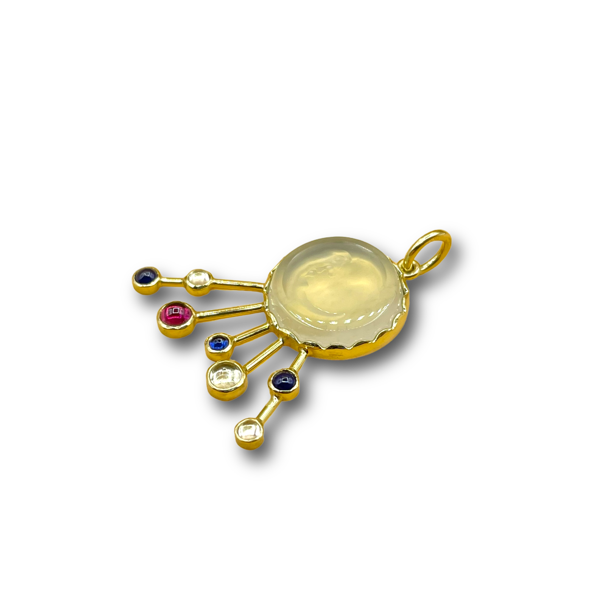 Maan saffier maansteen robijn