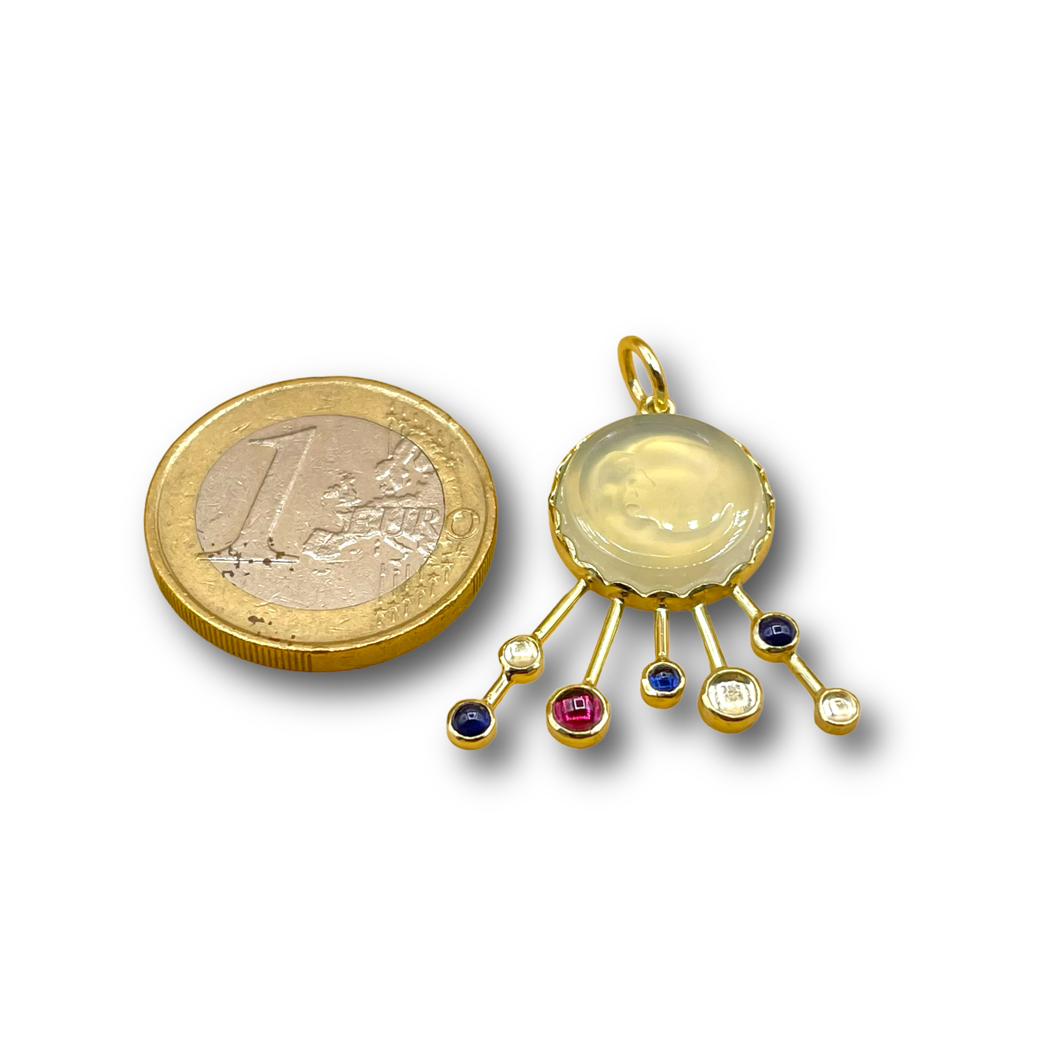 Maan saffier maansteen robijn