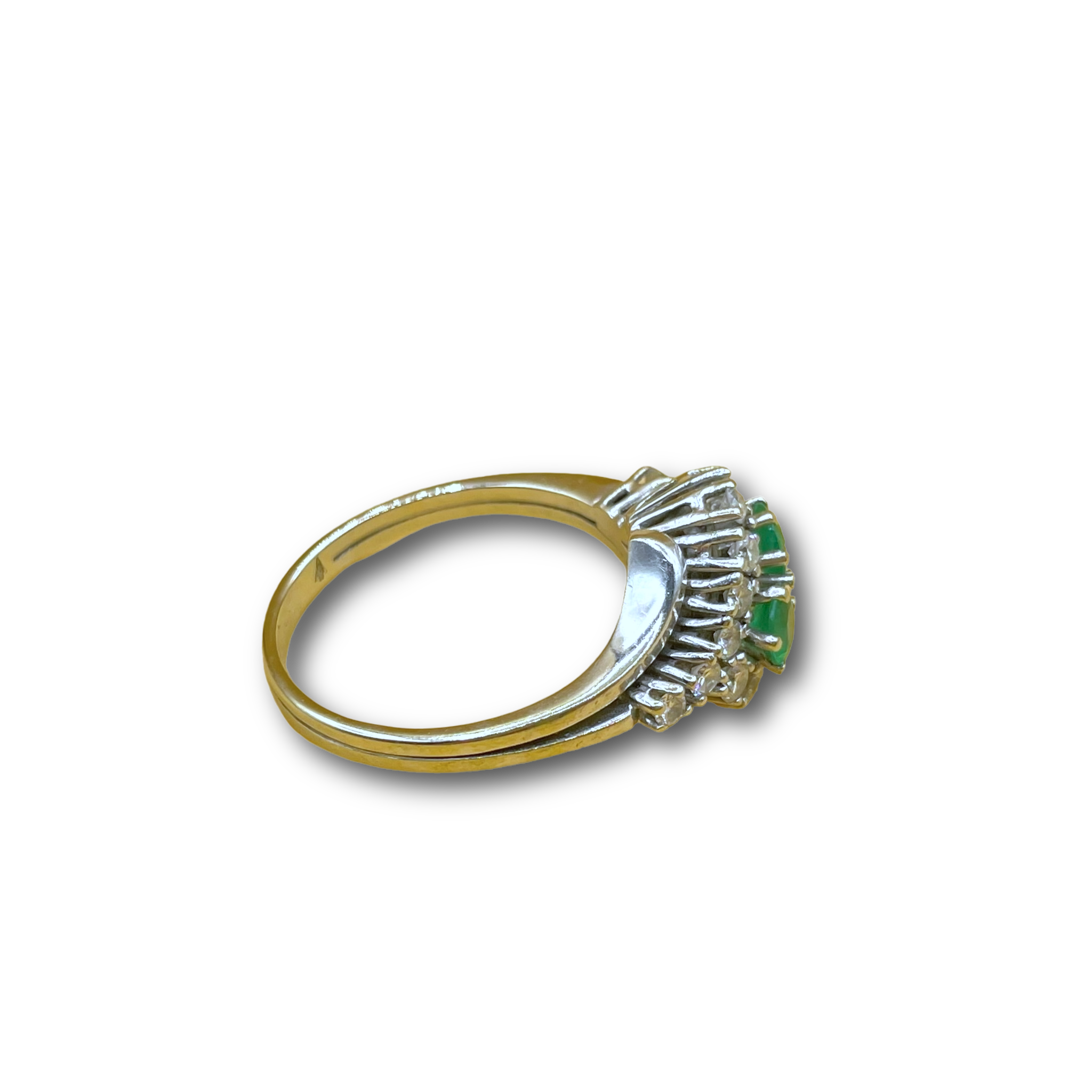 Smaragd en .70ct diamant