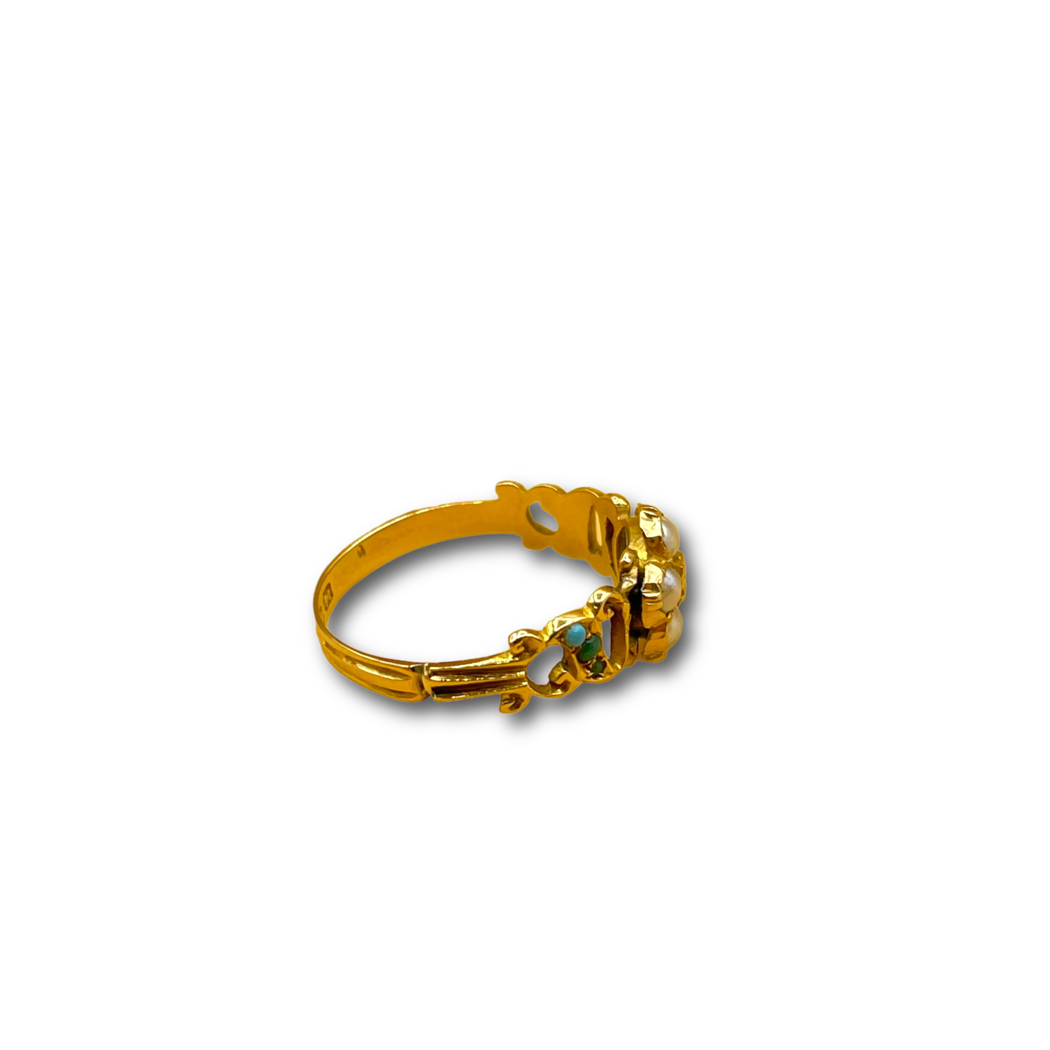 Parel diamant turquoise