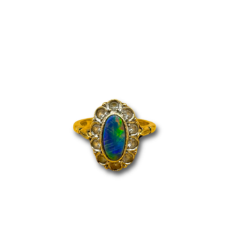 Black opal sapphire