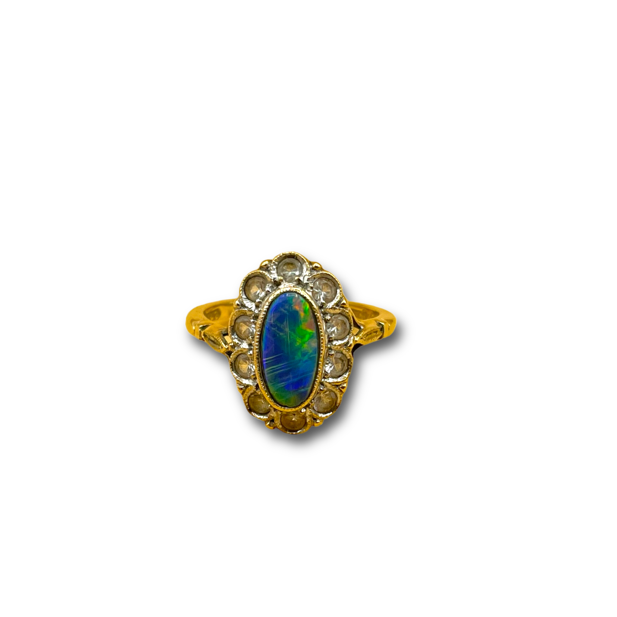 Zwarte opaal saffier