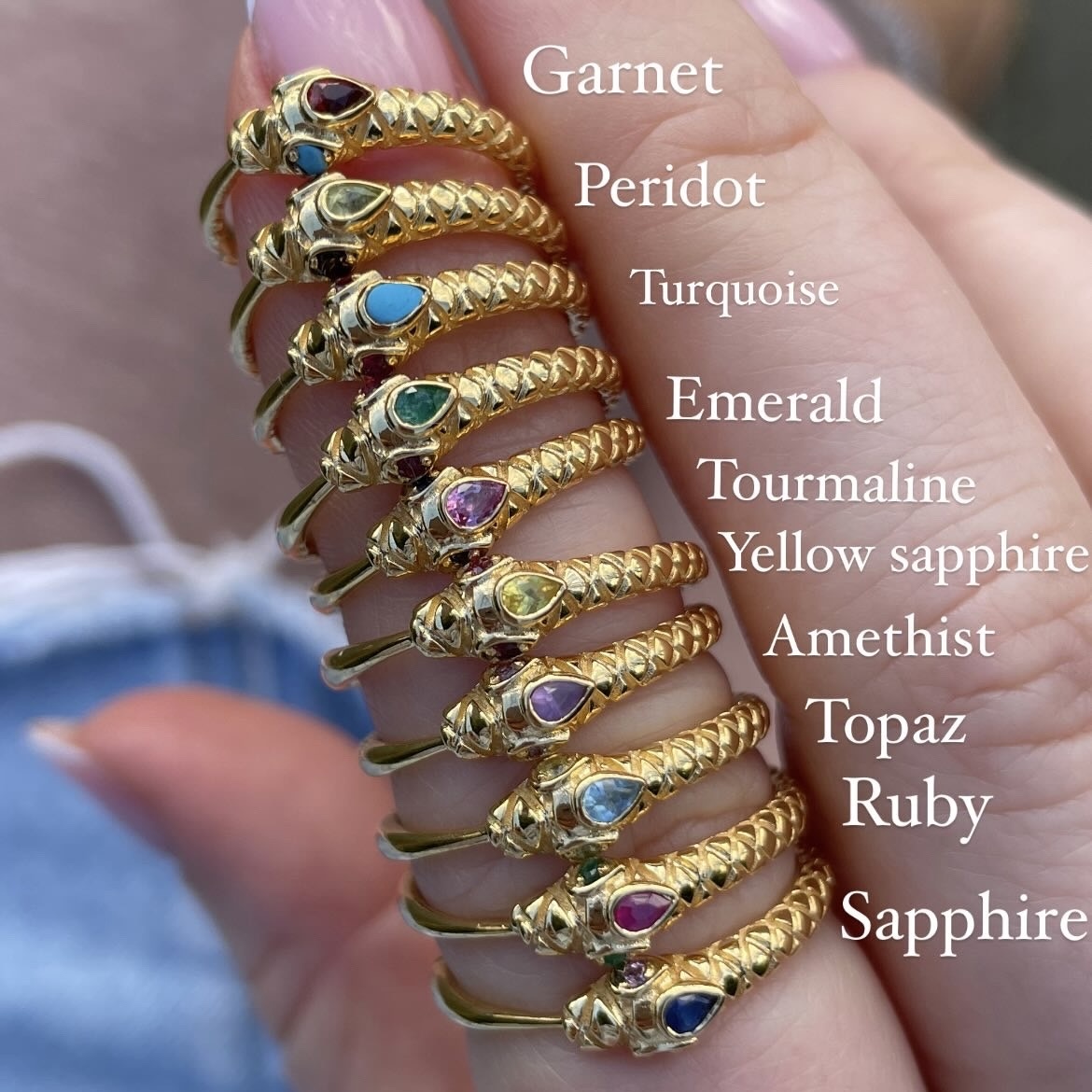 Serpent saffier toermalijn