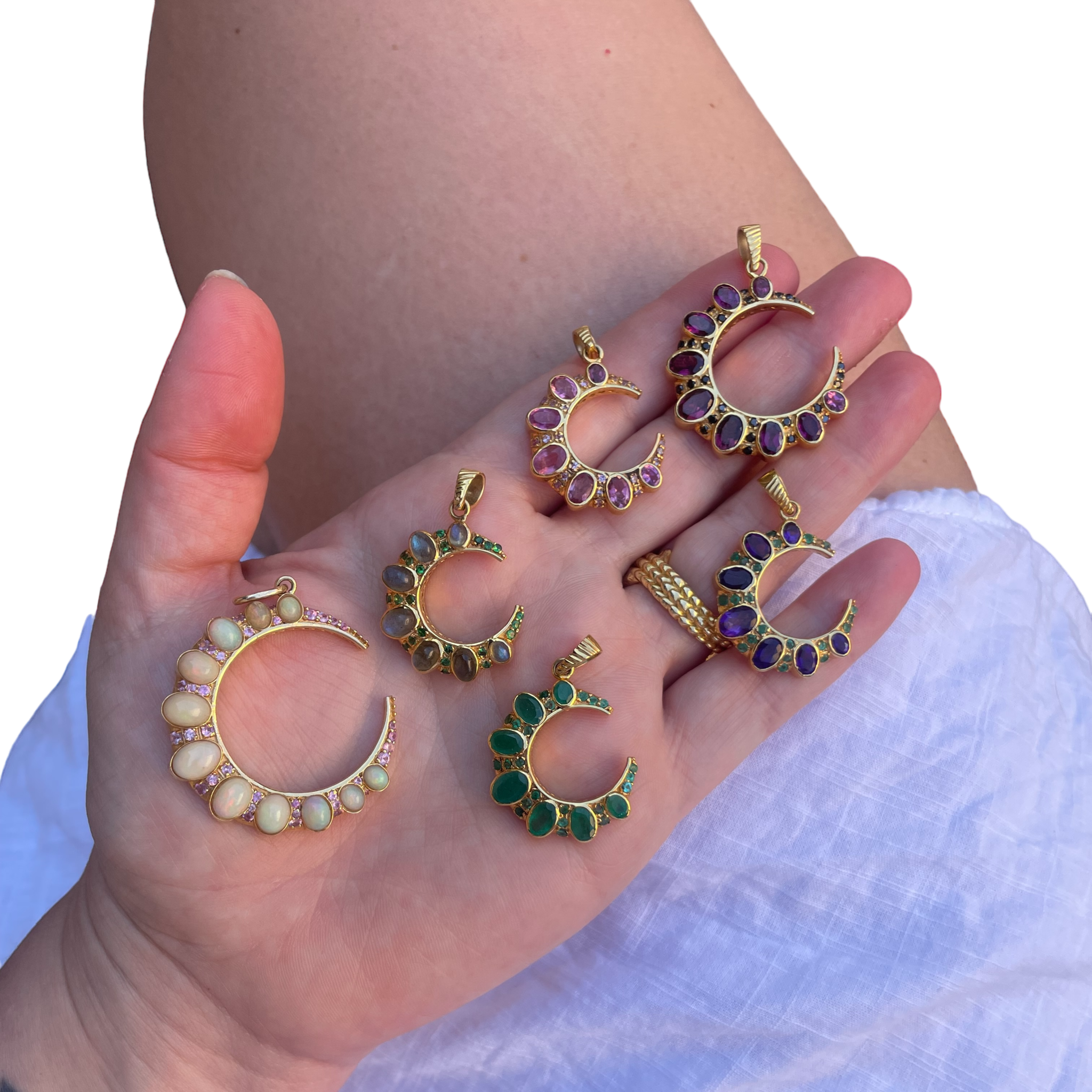 Crescent Moon Emerald