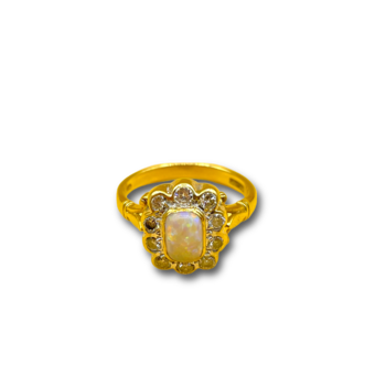 Opal .55ct diamond