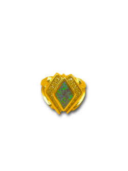 Opal  .25ct diamond