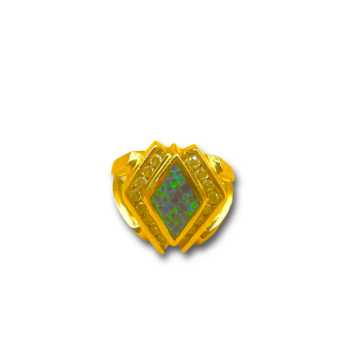 Opaal en .25ct diamant