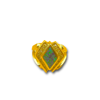 Opal  .25ct diamond
