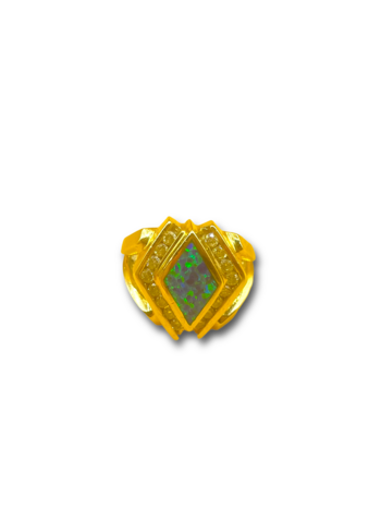 Opal  .25ct diamond
