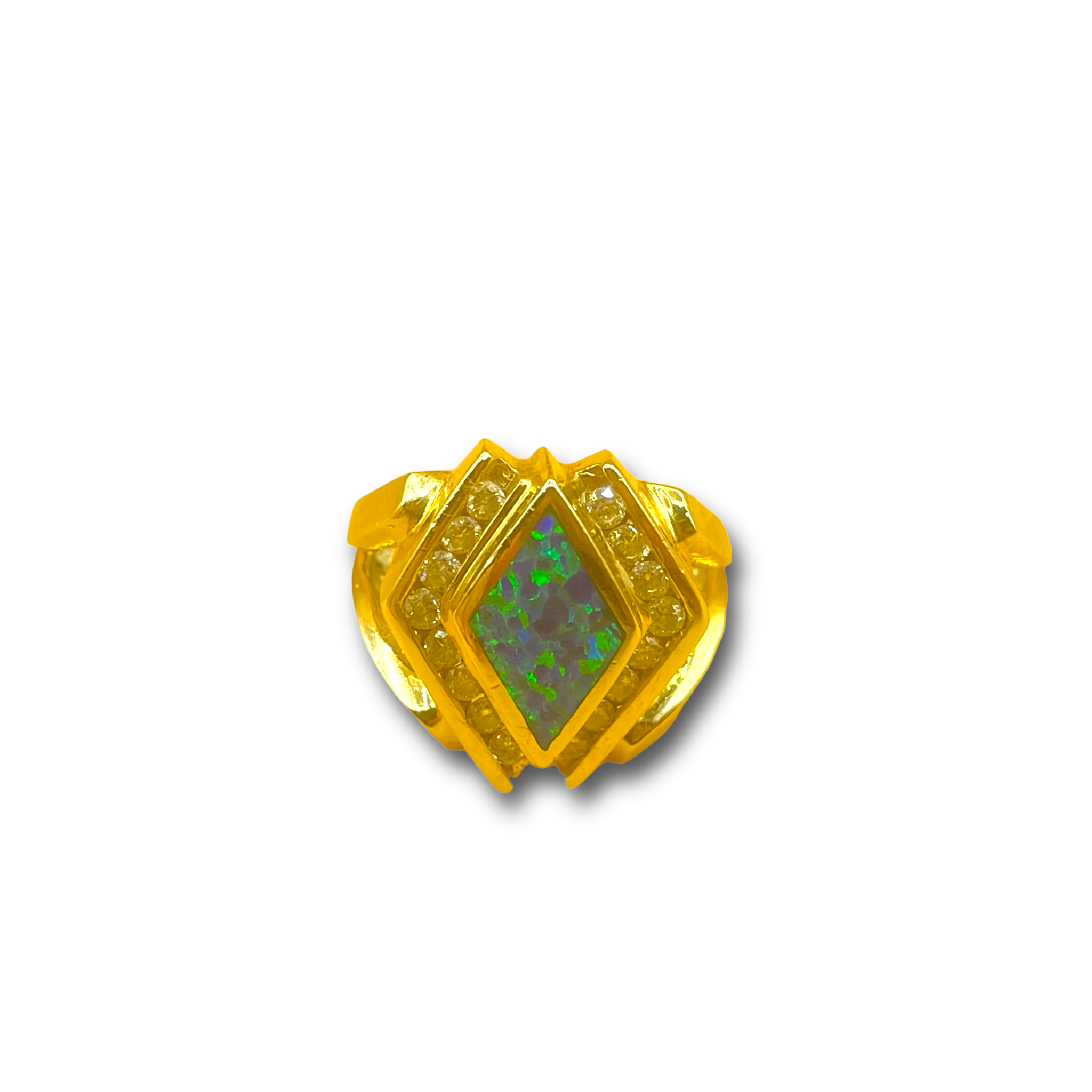 Opaal en .25ct diamant