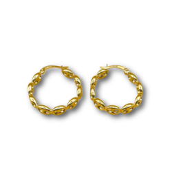 Coffee bean hoops