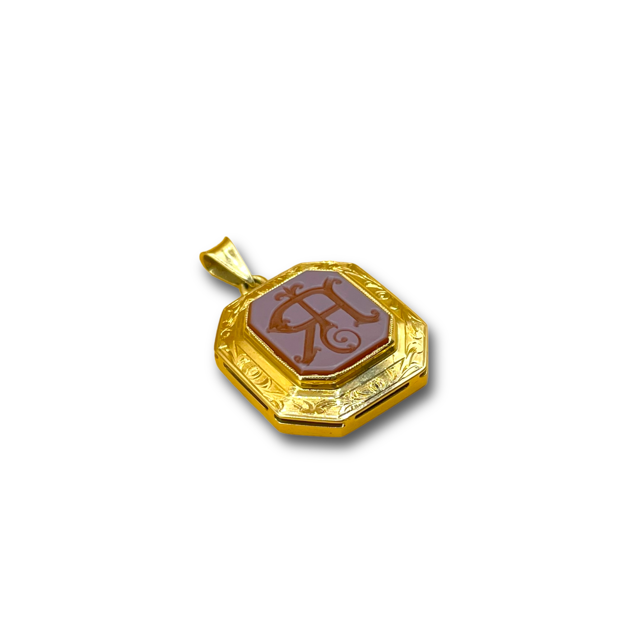 Lagensteen initialen gegraveerd