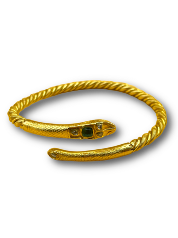 Emerald diamond bangle
