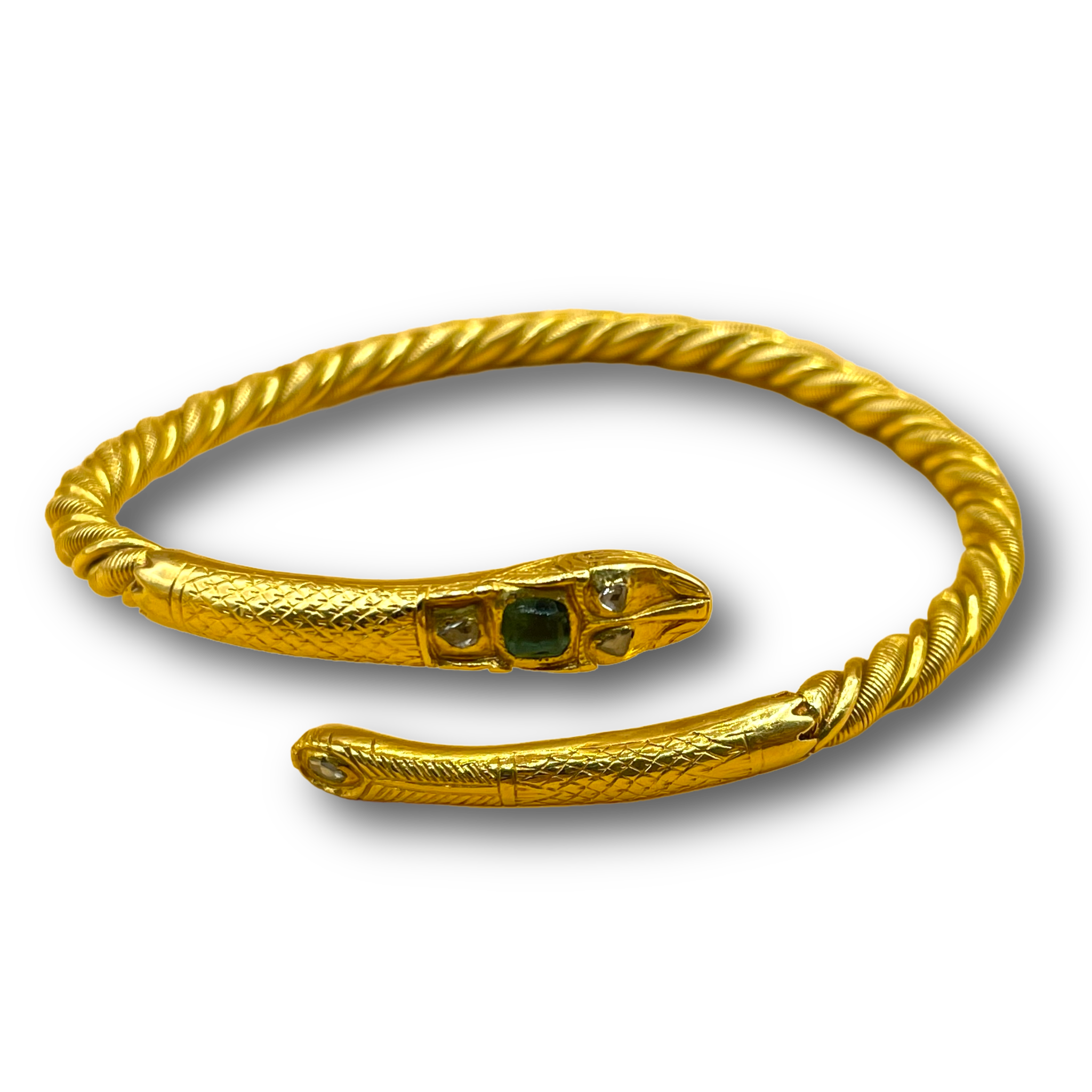 Armband slang smaragd diamant