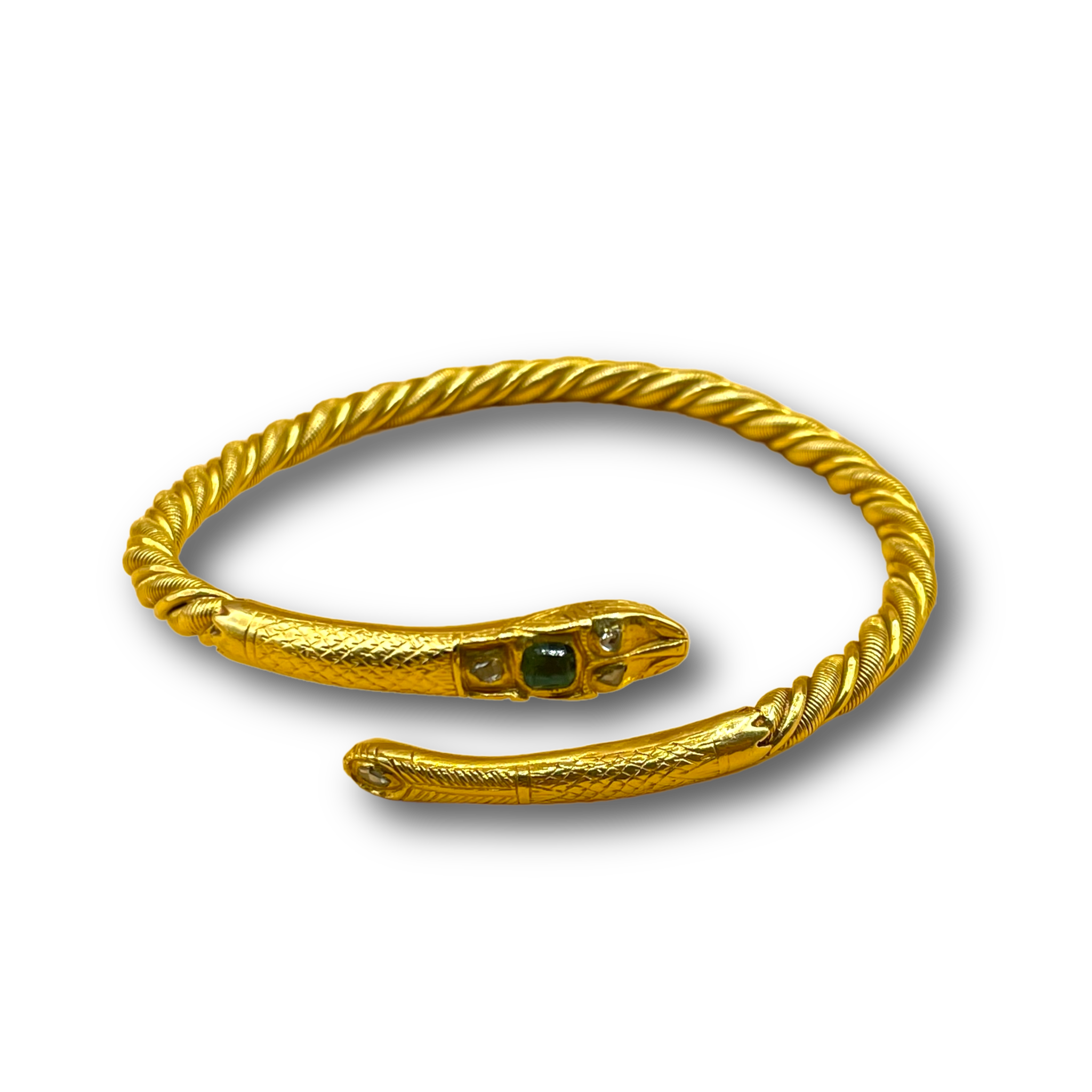 Armband slang smaragd diamant