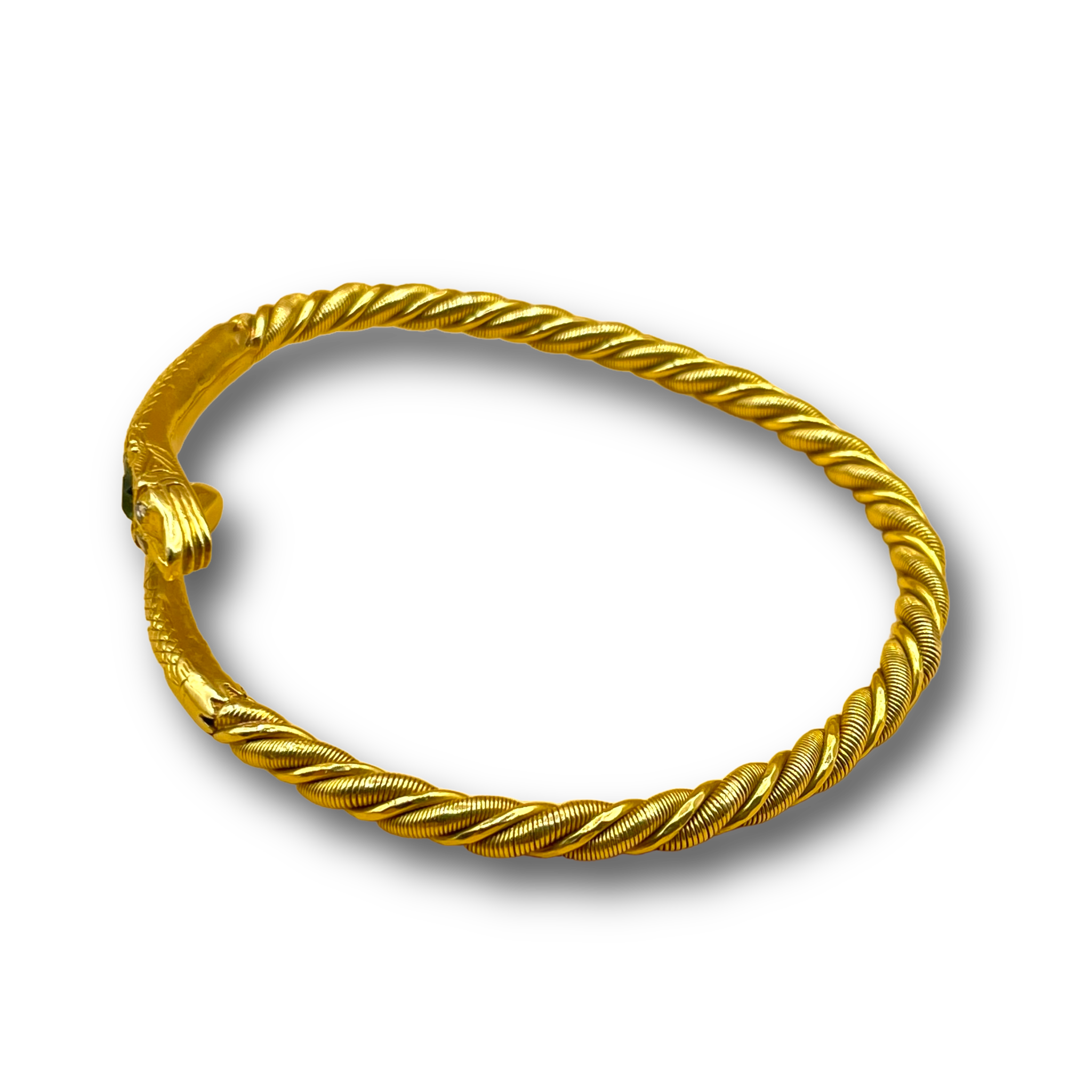 Armband slang smaragd diamant