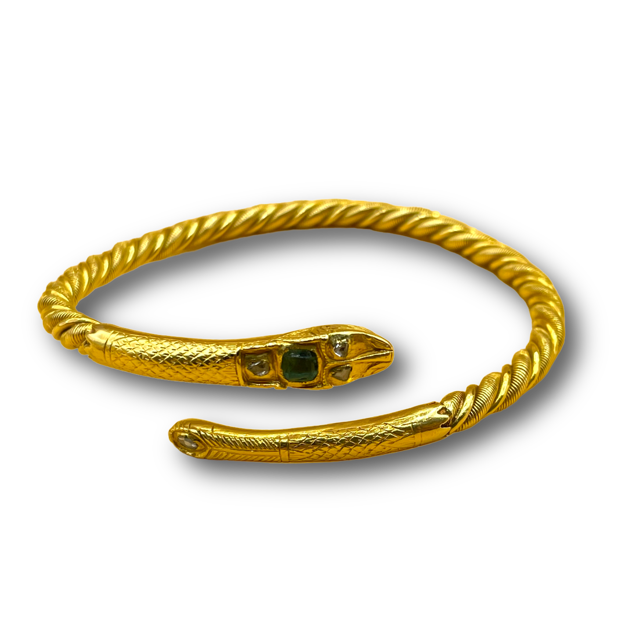 Armband slang smaragd diamant