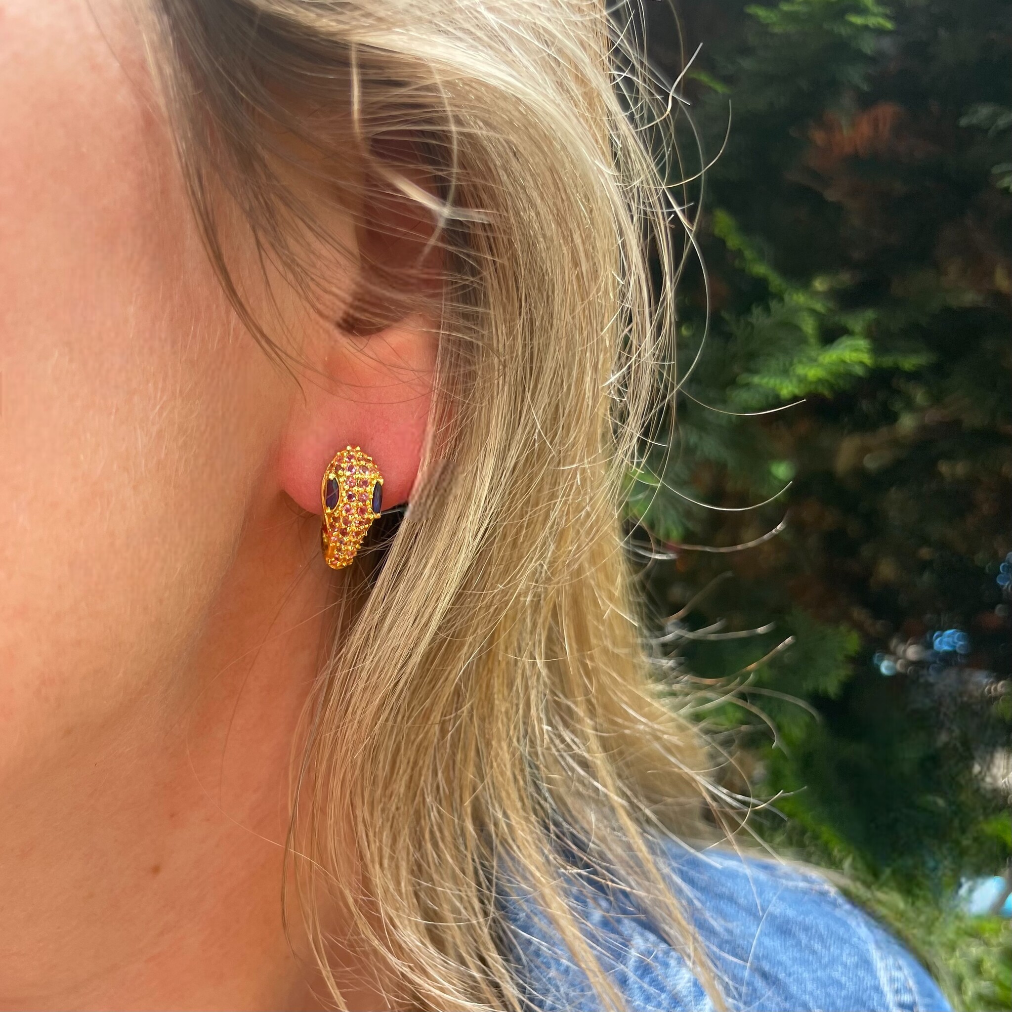 Slang toermalijn saffier