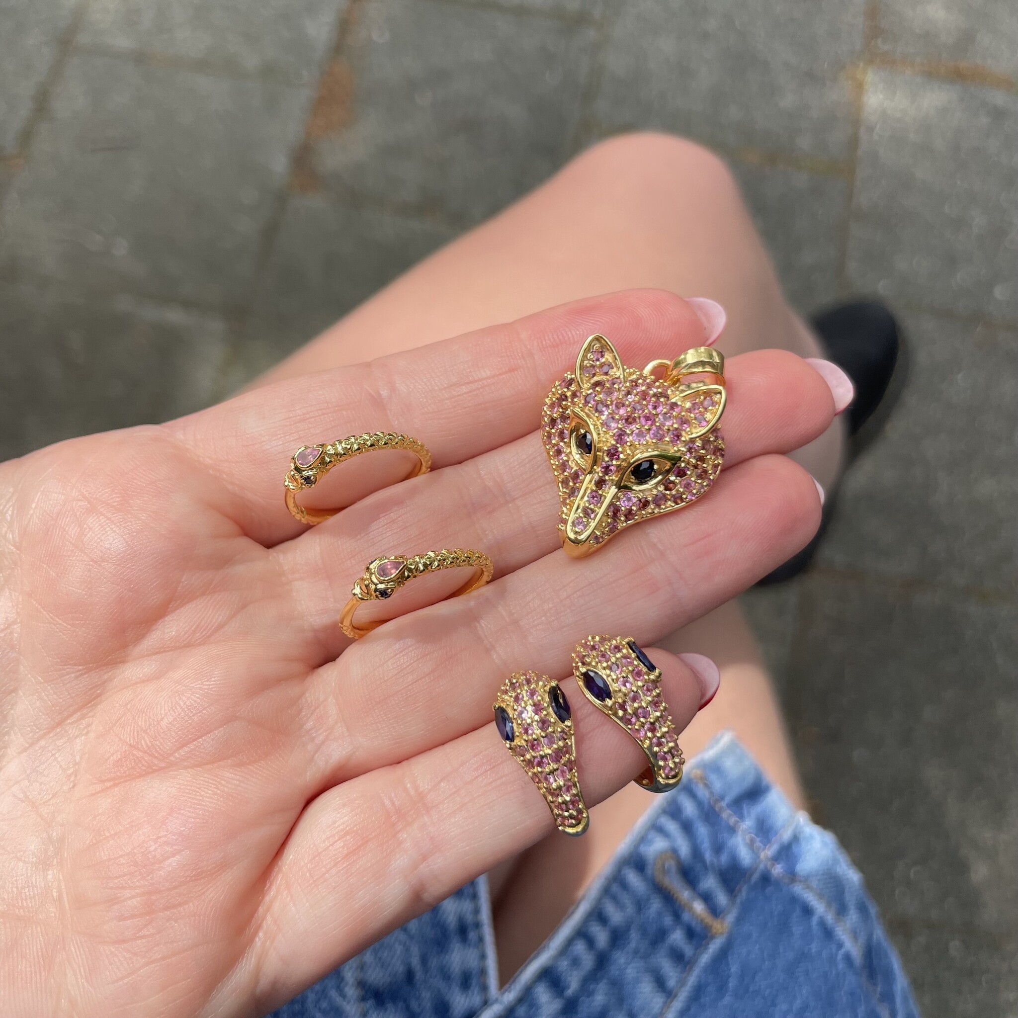 Slang toermalijn saffier