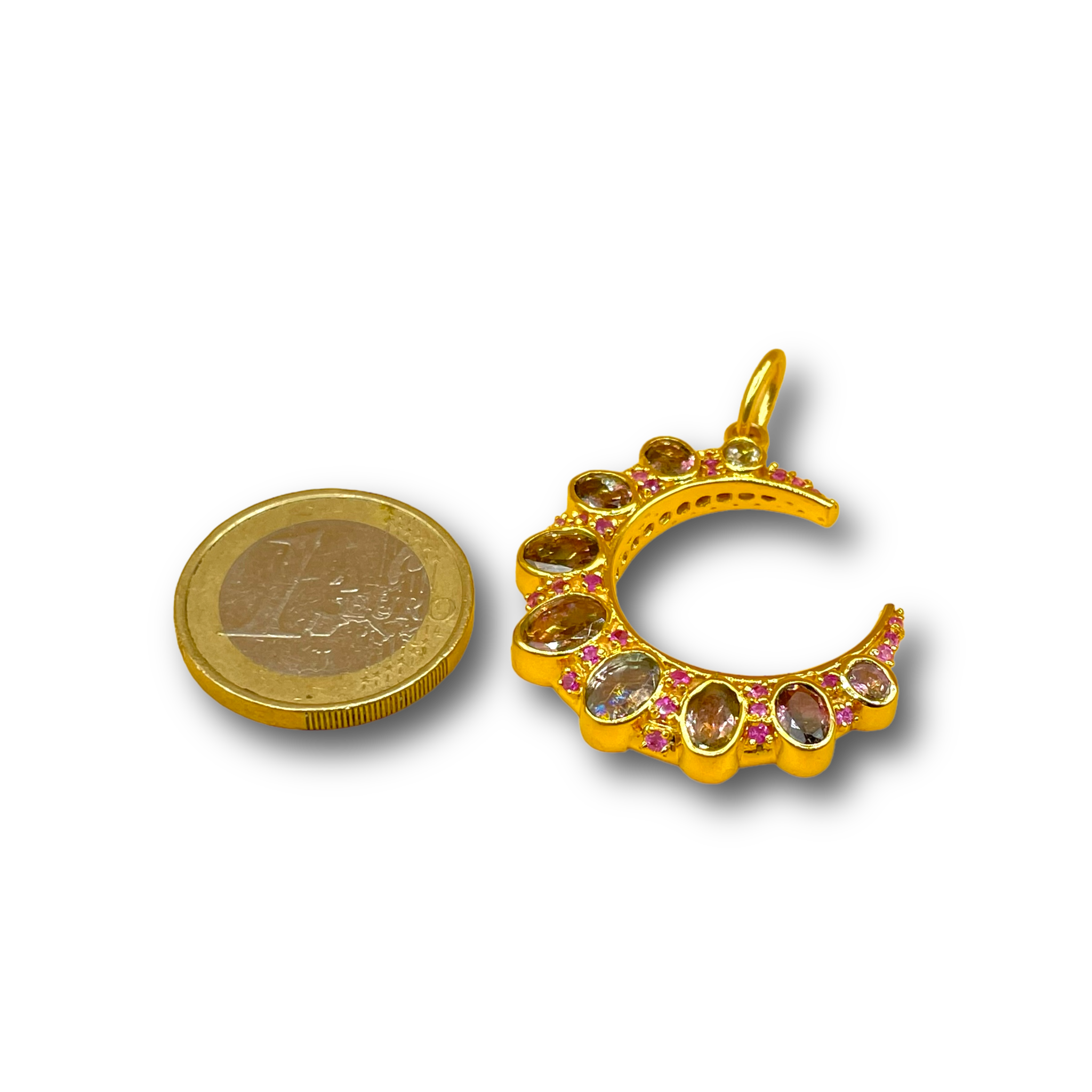 Crescent Maan watermeloen toermalijn