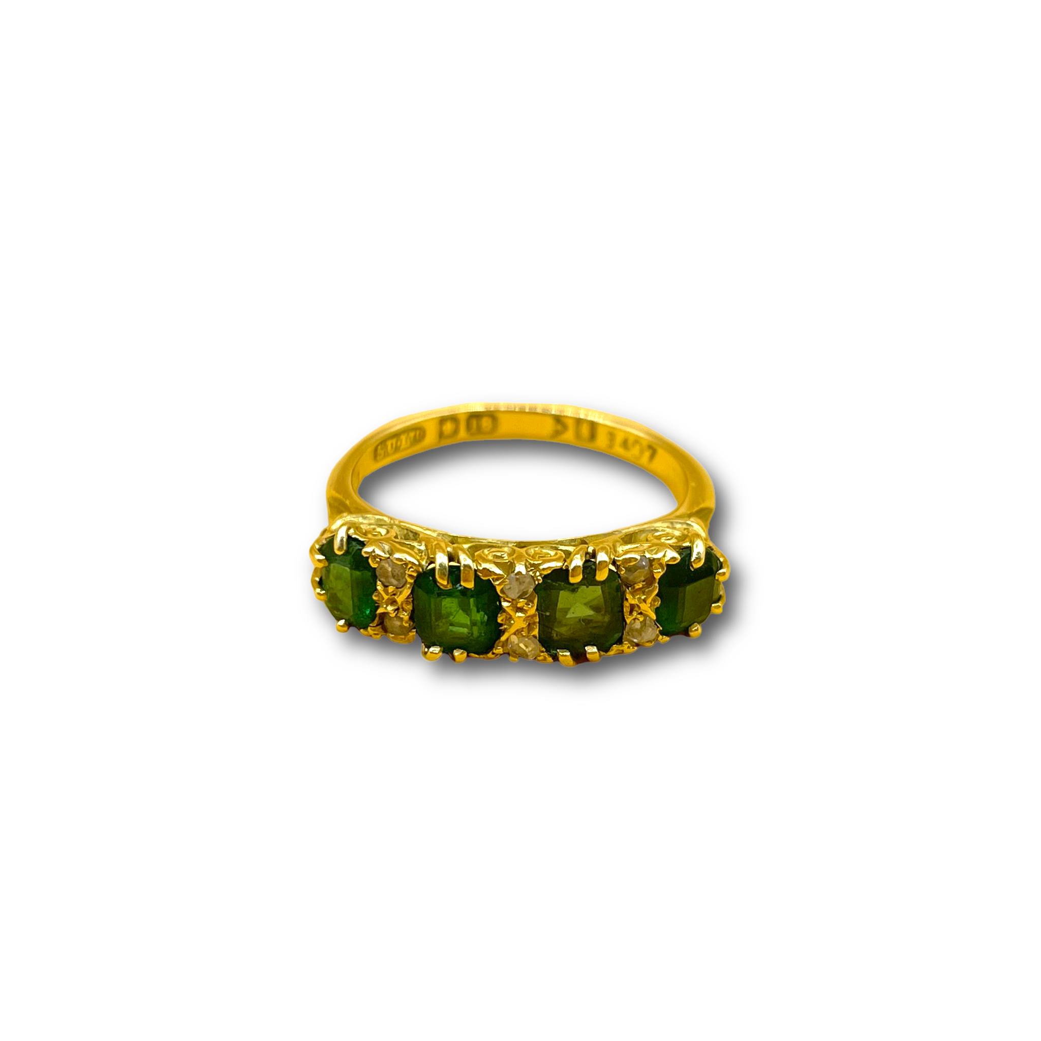 Smaragd en roosdiamant