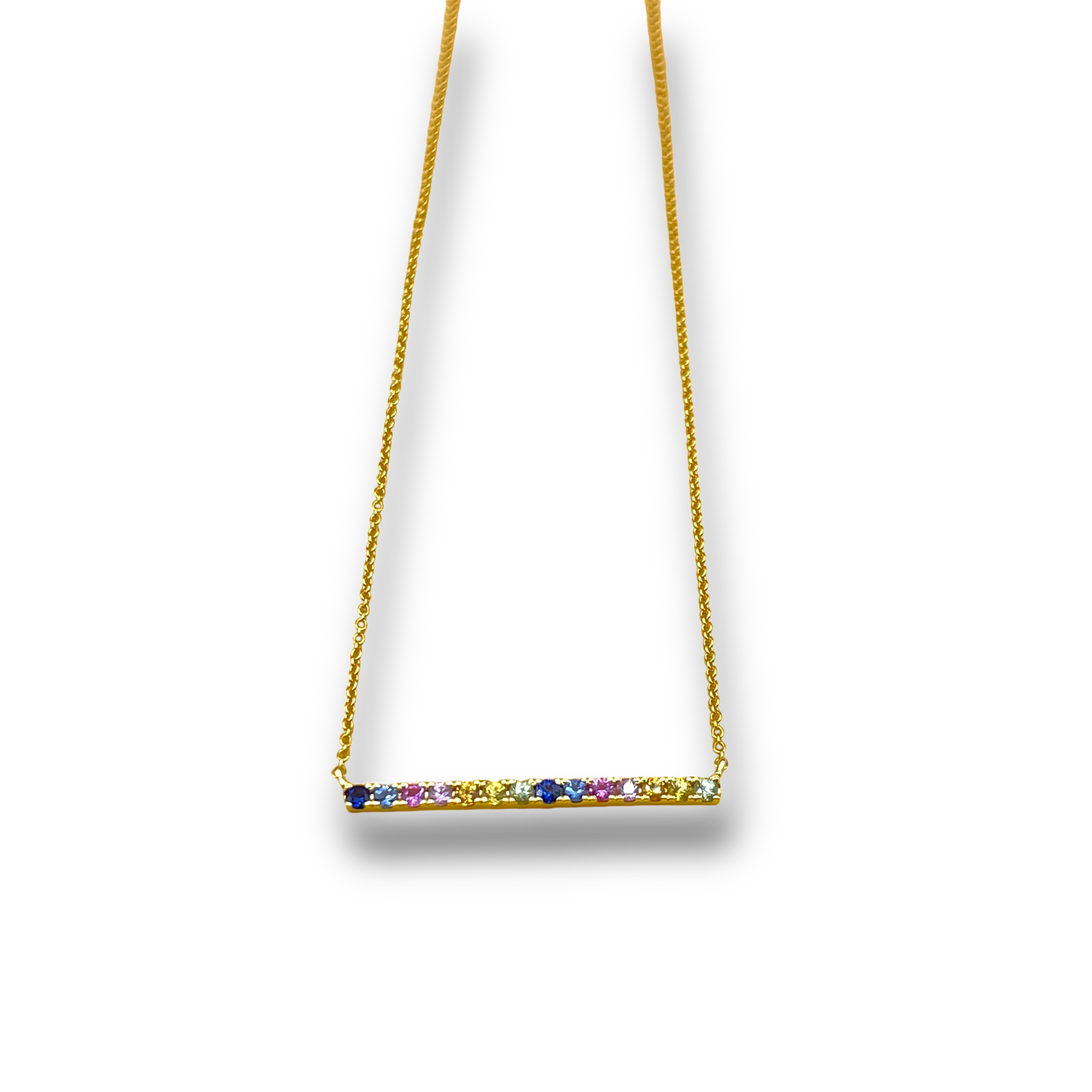 ketting regenboog saffier