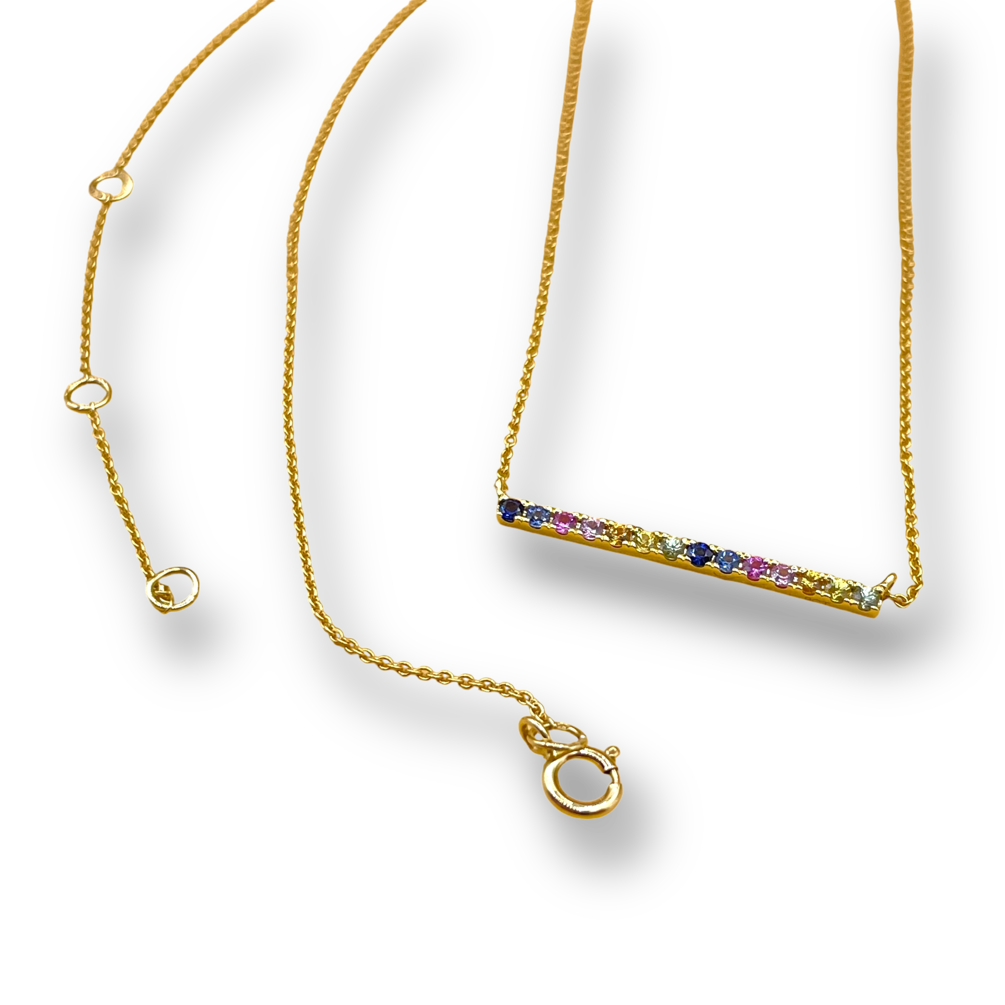 ketting regenboog saffier